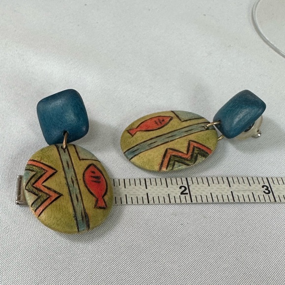 Two pair Retro 80’s funky earrings - Picture 5 of 6